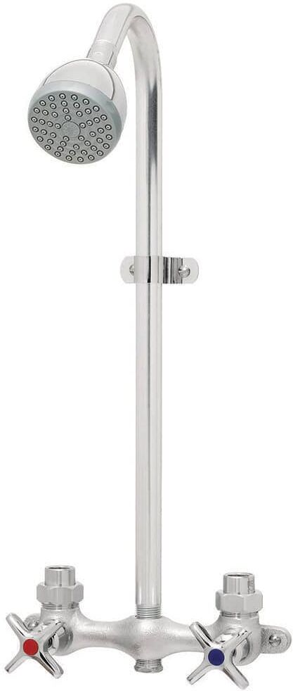 Speakman Exposed Shower with Cross Handles 1.75gpm 2-Handle 1-Spray Shower Faucet in Chrome Valve Included