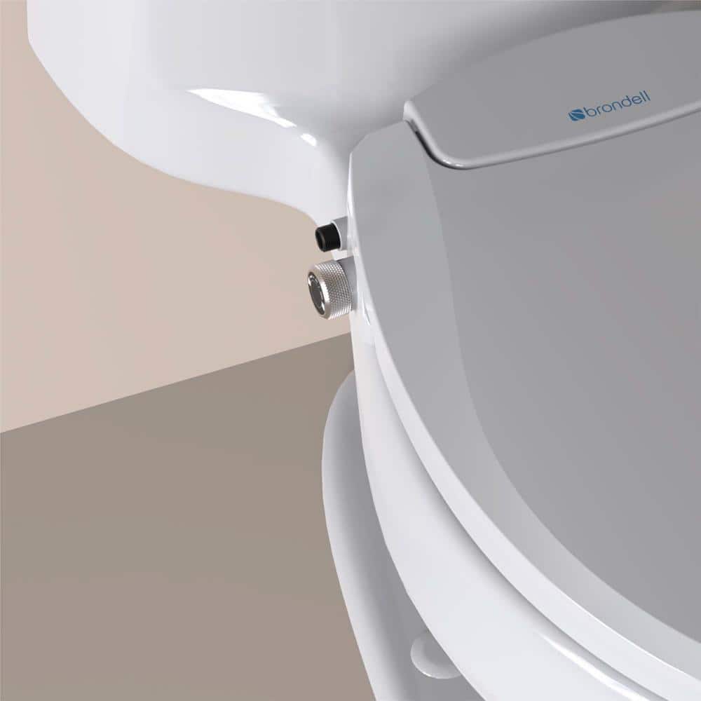 Brondell Swash Ecoseat Non-Electric Bidet Seat for Elongated Toilet in White