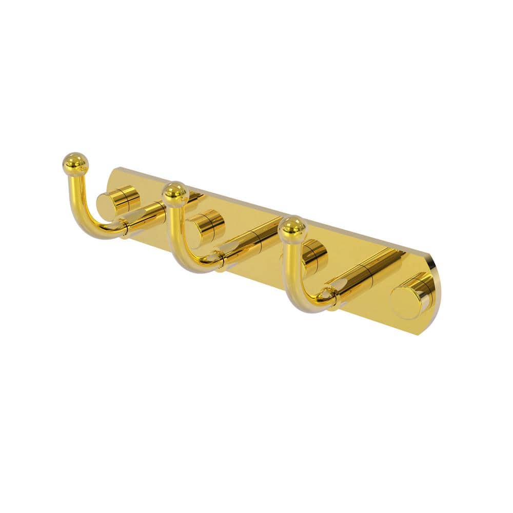 Allied Skyline Collection 3 Position Robe Hook in Polished Brass