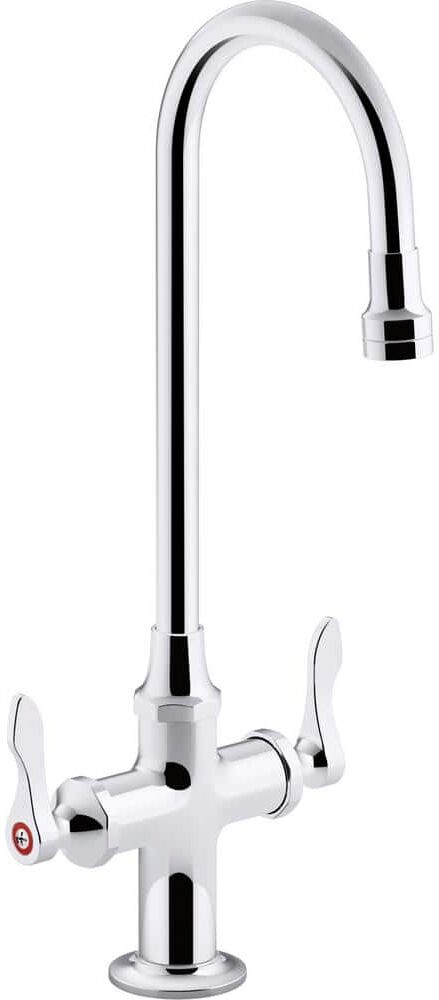 KOHLER Monoblock Triton Bowe 1.0 GPM 2-Handle Single Hole Bathroom Faucet with Aerated Flow in Polished Chrome