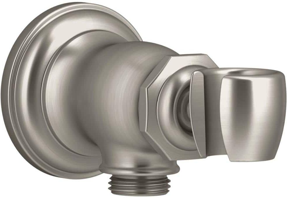 KOHLER Artifacts Wall-Mount Handshower Holder and Supply Elbow in Vibrant Brushed Nickel