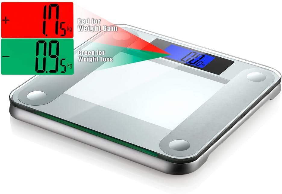 Ozeri Precision II 440 lbs. (200 kg) Bath Scale with 50 g Sensor (0.1 lbs./0.05 kg) and Weight Change Detection