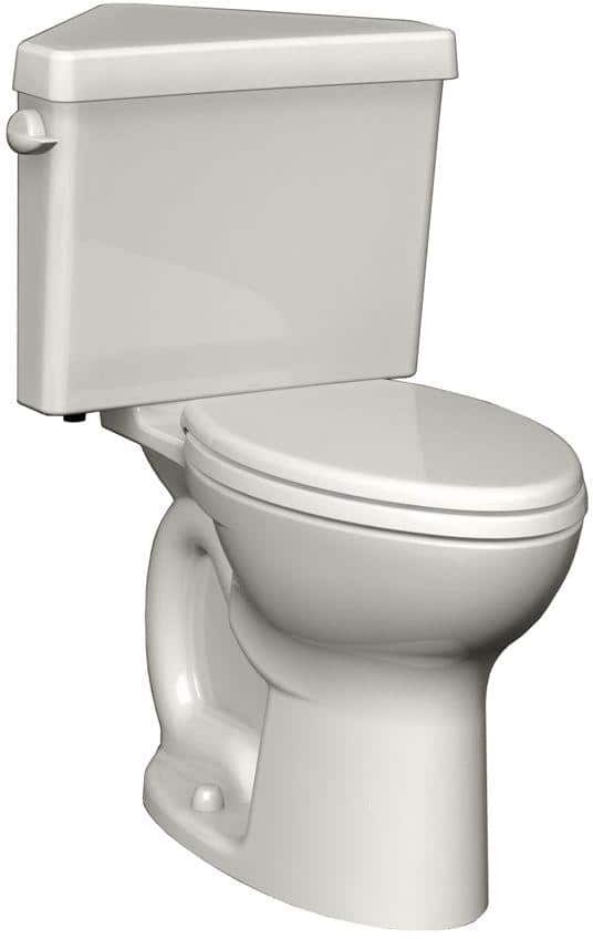 American Standard Cadet 3 Powerwash Triangle Tall Height 2-Piece 1.6 GPF Round Toilet in White, Seat not Included