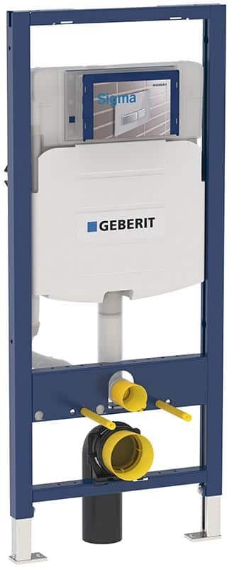 Geberit Duofix 1.6/0.8 GPF Dual Flush In-Wall System with Sigma Concealed Toilet Tank Only for 2x6 Construction in White