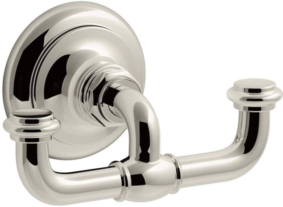 KOHLER Artifacts Double Robe Hook in Vibrant Polished Nickel