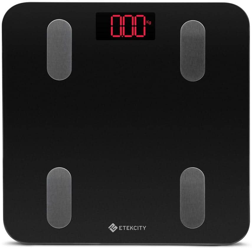 Etekcity Smart Fitness Scale with Resistance Bands in Black