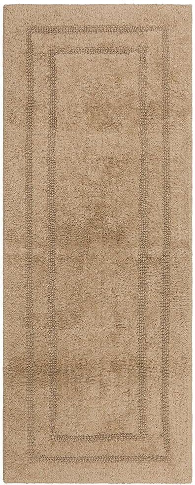 Mohawk Home Cotton Reversible Taupe 24 in. x 60 in. Tan Cotton Machine Washable Bath Mat