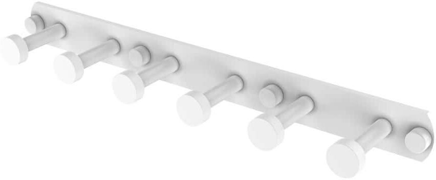 Allied Fresno Collection 6-Position Tie and Belt Rack in Matte White