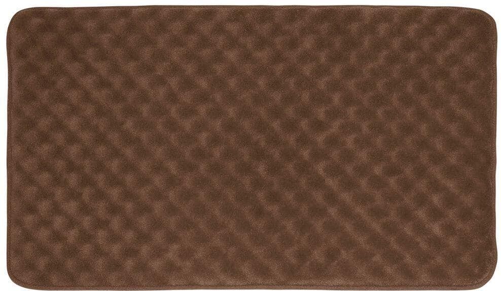 BounceComfort Massage Mocha 20 in. x 32 in. Memory Foam Bath Mat