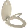 BEMIS NextStep2 Children's Potty Training Elongated Enameled Wood Closed Front Toilet Seat in Bone with Plastic Child Seat