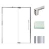 Transolid Irene 60 in. W x 76 in. H Pivot Semi-Frameless Shower Door in Polished Chrome with Clear Glass