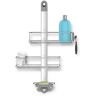 simplehuman 3-Tier Adjustable Shower Caddy in Aluminum and Stainless Steel