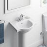 KOHLER Veer 21 in. Vitreous China Pedestal Combo Bathroom Sink in White with Overflow Drain