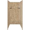 Transolid Studio 36 in. W x 72 in. H x 36 in. D 3-Piece Glue Up Alcove Shower Wall Surrounds in Sand Mountain