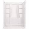 Delta Classic 500 Curve 32 in. L x 60 in. W x 72 in. H 4-Pieces Alcove Shower Kit with Shower Wall and Shower Pan in White