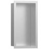 Hansgrohe XtraStoris Individual 9 in. W x 15 in. H x 4 in. D Stainless Steel Shower Niche in Brushed Stainless Steel