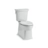 KOHLER Corbelle Comfort Height Revolution 360° 12 in. Rough-In 2-Piece 1.28 GPF Single Flush Elongated Toilet in Ice Grey