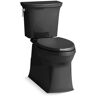 KOHLER Corbelle Comfort Height Revolution 360° 12 in. Rough-In 2-Piece 1.28 GPF Single Flush Elongated Toilet in Black