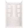 Delta Classic 500 34 in. L x 48 in. W x 72 in. H Alcove Shower Kit with Shower Wall and Shower Pan in High Gloss White