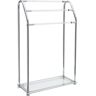 ORGANIZE IT ALL Freestanding Acrylic 3-Bars Towel Rack in Chrome