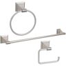 ARISTA Leonard Collection 3-Piece Bathroom Hardware Kit in Satin Nickel