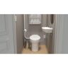 Saniflo SaniCompact 1-Piece 1.28/1 GPF Dual Flush Elongated Toilet in White with Built-In 0.3 HP 115-Volt Macerator Pump