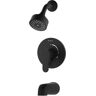 Symmons Identity 1-Handle Wall-Mounted Tub and Shower Trim Kit with Diverter Lever in Matte Black (Valve not Included)