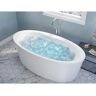 ANZZI Heidi 68 in. Acrylic Flatbottom Whirlpool and Air Bathtub in White