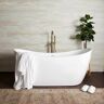 DreamLine Nile 71 in. x 29 in. Freestanding Acrylic Soaking Bathtub with Center Drain in Brushed Nickel