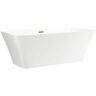 Vanity Art Nantes 67 in. x 30 in. Acrylic Freestanding Soaking Bathtub with Center Drain in White/Titanium Gold