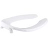 KOHLER Lustra Elongated Toilet Seat with Open-Front and Check Hinge in White