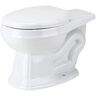 RENOVATORS SUPPLY MANUFACTURING Sheffield Porcelain Round 2-Piece Toilet Bowl Only with Slow Close Toilet Seat in White