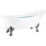 AKDY 53.9 in. Fiberglass Slipper Clawfoot Non-Whirlpool Bathtub in White