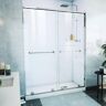 DreamLine Harmony 60 in. W x 76 in. H Sliding Semi Frameless Shower Door in Chrome with Clear Glass