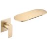 MYCASS SARA Single-Handle Water Fall 2-Holes Bathroom Sink Faucet with Corrosion and Rust Resistance in Brushed Gold