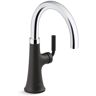 KOHLER Tone Swing Spout Bar Faucet in Polished Chrome and Matte Black