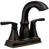 MOEN Hensley 4 in. Centerset 2-Handle Bathroom Faucet in Mediterranean Bronze