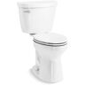 KOHLER Cimarron Comfort Height Revolution 360 2-Piece 1.28 GPF Single Flush Elongated Toilet in White, Seat Not Included