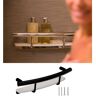 INVISIA 20 in. Concealed Screw Grab Bar And Shampoo Shelf, Designer Grab Bar, ADA Compliant (Up to 500 lb.) in Matte Black