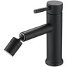 MYCASS STURN Single Handle Single Hole Bathroom Faucet with 360-Degree Rotating Aerator and 2 Mode in Matte Black