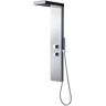 LUXIER 48 in. 2-Jet Thermostatic Shower System Panel with Rainfall Waterfall Shower Head Hand Shower in Stainless Steel