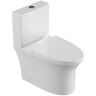 GIVING TREE 1-Piece 1.1/1.6 GPF Dual Flush Elongated Standard Toilet in Gloss White, Seat Included