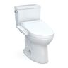 TOTO Drake 2-Piece 1.28 GPF Single Flush Elongated ADA Comfort Height Toilet in Cotton White, KC2 Washlet Seat Included