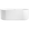 OVE Decors Felix 67 in. x 31.5 in Soaking Oval Fluted Bathtub with Overflow and Drain in White