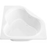 Universal Tubs Beryl 5 ft. Acrylic Center Drain Corner Drop-in Non-Whirlpool Bathtub in White