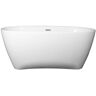 A&E Carmen 59 in. Acrylic Flatbottom Bathtub in White