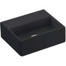 WS Bath Collections Quattro 30 BM Wall Mount / Vessel Bathroom Sink in Matte Black without Faucet Hole