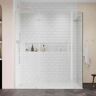 OVE Decors Tampa 58 13/16 in. W x 72 in. H Rectangular Pivot Frameless Corner Shower Enclosure in Satin Nickel