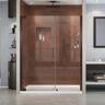 DreamLine Elegance 51 in. to 53 in. x 72 in. Semi-Frameless Pivot Shower Door in Oil Rubbed Bronze