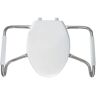 BEMIS Medic-Aid Never Loosens Elongated Commercial Plastic Closed Front Toilet Seat in White with DuraGuard